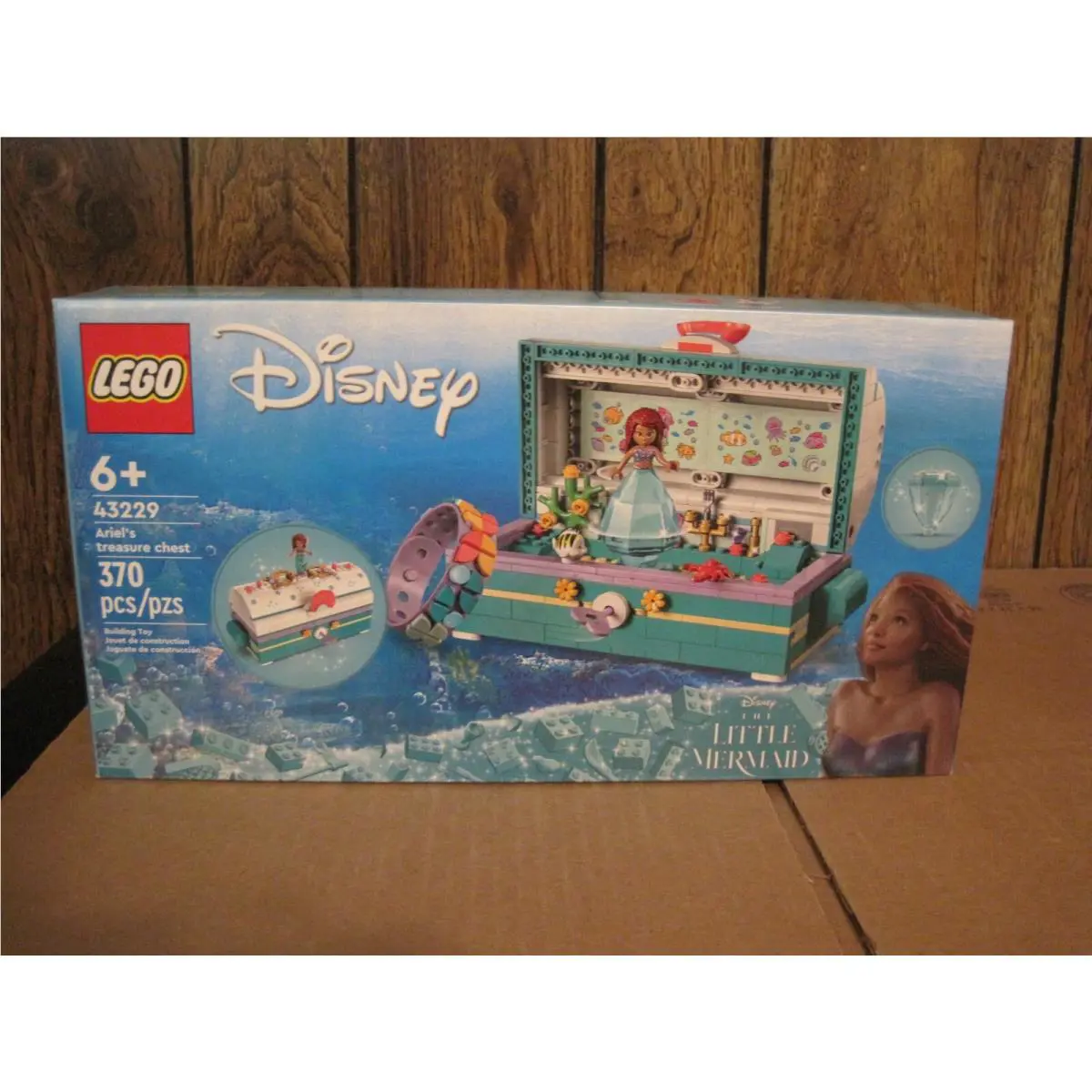 2023 Lego 43229 Disney Ariel`s Treasure Chest The Little Mermaid 370 Pieces--new