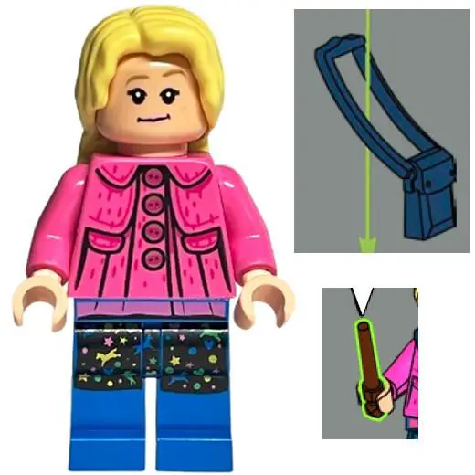 Lego 76405 Luna Lovegood hp386 W/bag Wand Minifigure Hogwarts Express CE