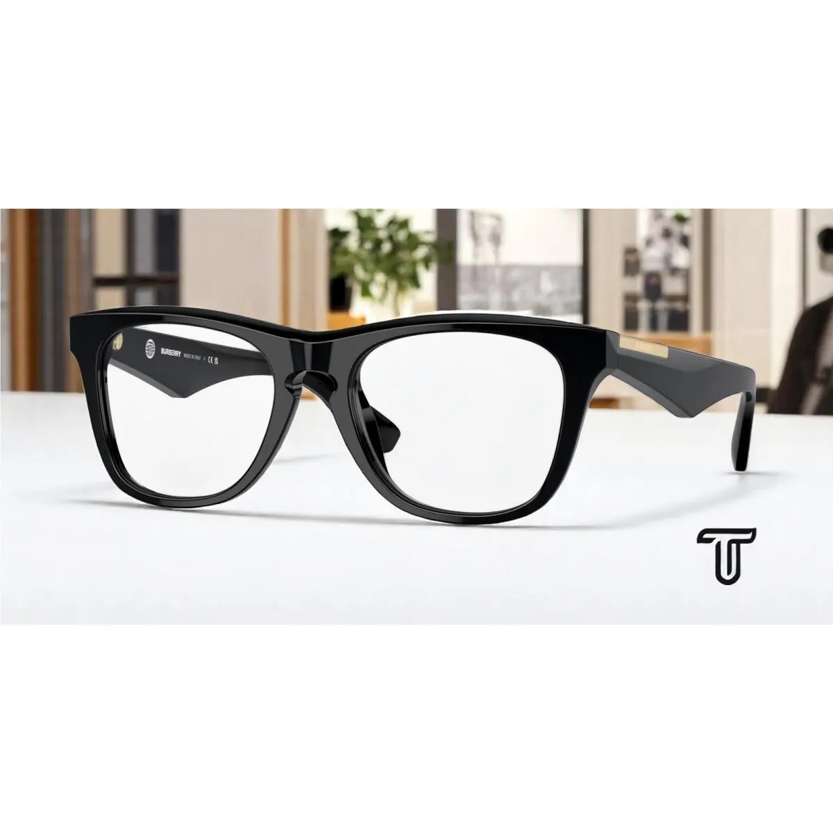 Burberry BE2409 3001 Black Demo Lens 51 mm Men`s Eyeglasses