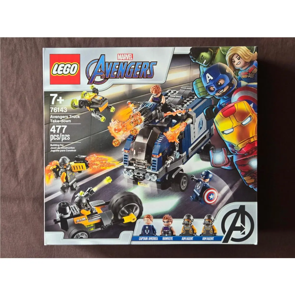 Lego Marvel Avengers Truck Take-down 76143 Captain America Hawkeye Aim Agent Mib