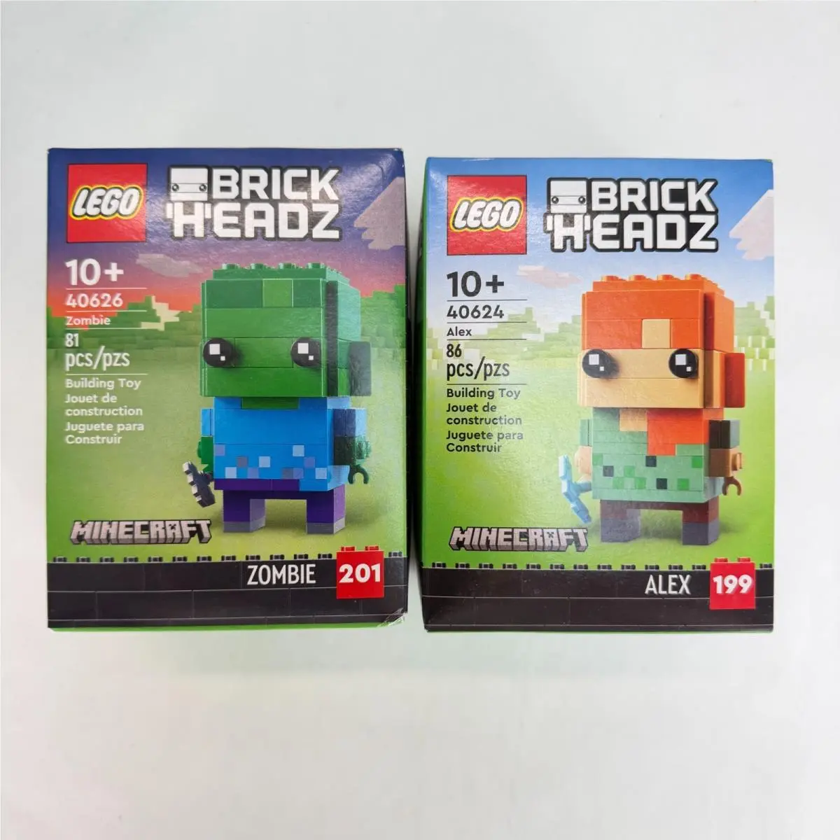 Lego Brickheadz: Zombie 40626 and Minecraft Alex 40624