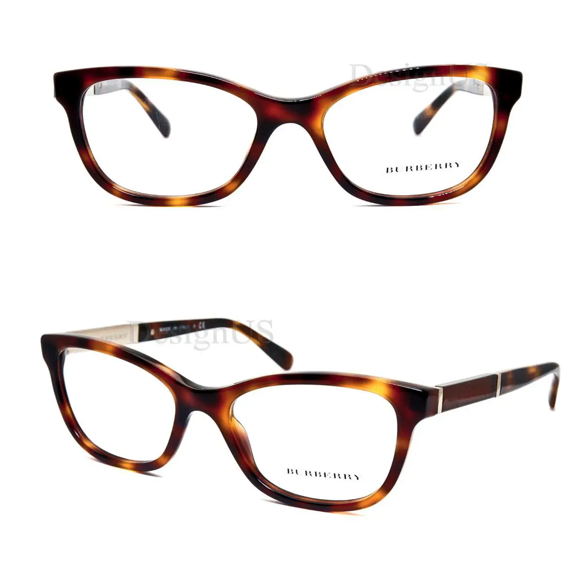 Burberry B 2232 3316 Havana Cat Eye Size 51/17/140 Eyeglasses Made in Italy