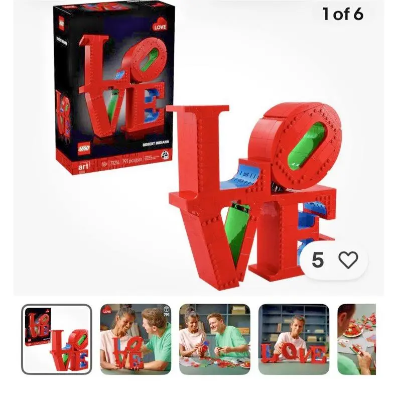Lego Art Love Robert Indiana 31214 Complete Set 791 Pieces 18+