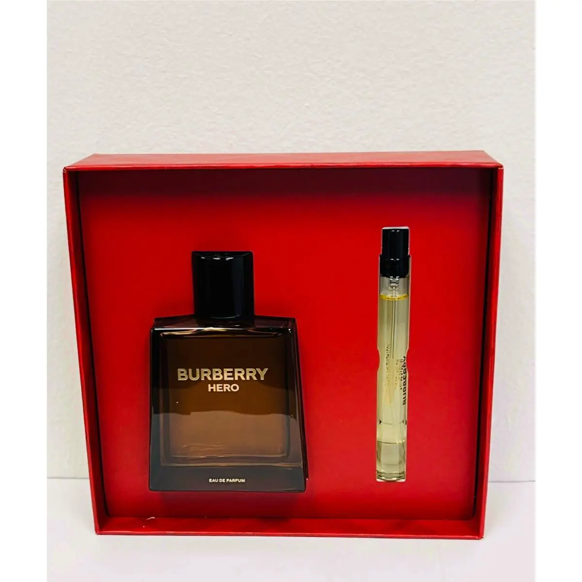Burberry Hero by Burberry For Men 2 PC Set: 3.3 oz Edp Spray + 0.33 oz Edp Spray