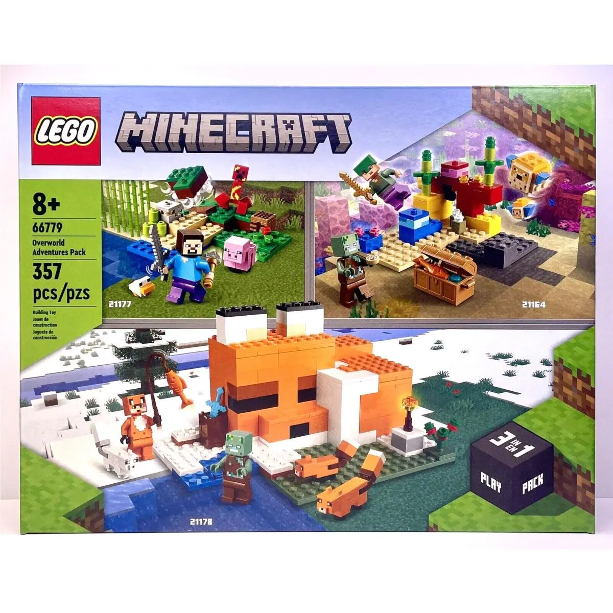 Lego 66779 Minecraft Overworld Adventures 3 in 1 Building Set Pack