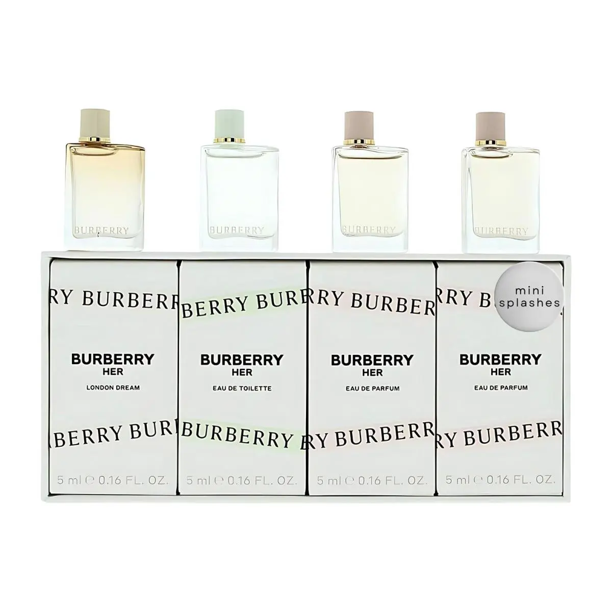 Burberry Ladies Her Mini Perfume For Women 4 Piece Gift Set Fragrances