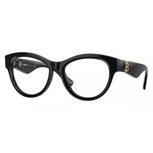 Burberry Eyeglasses BE2404 Womens Round Frame 3001 Shiny Black 53mm
