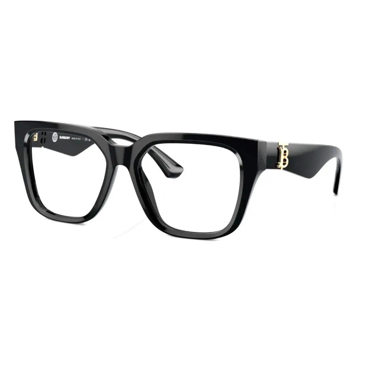 Burberry Eyeglasses B 2403 3001 53-17 140 Large Shiny Black Gold Frames