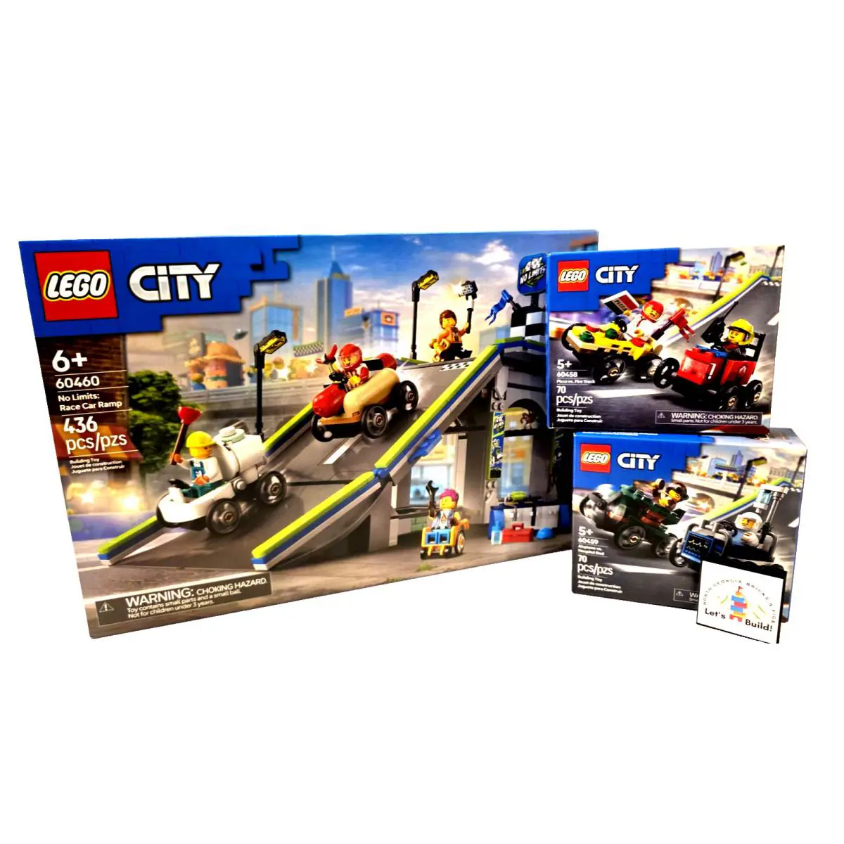 Lego City: Race Car Ramp Track / Soapbox Cars 60458 60459 60460 Set OF 3