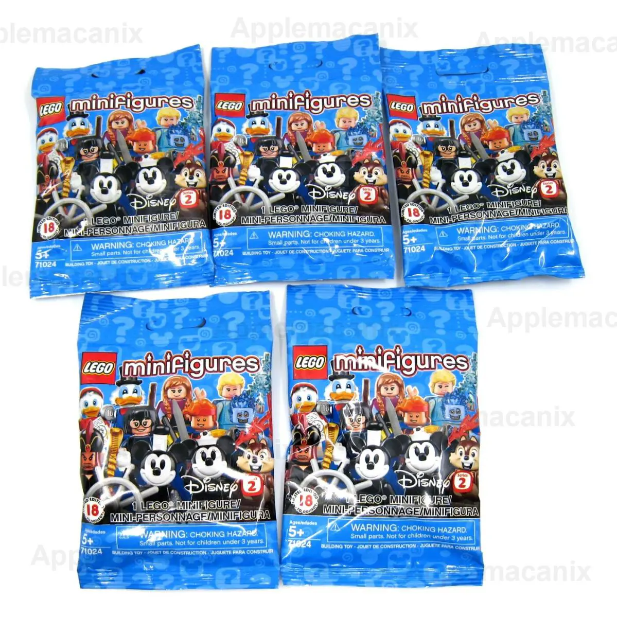 5 Lego 71024 Blind Collectible Minifigure Packs Disney 2 Cmf Bag Mickey