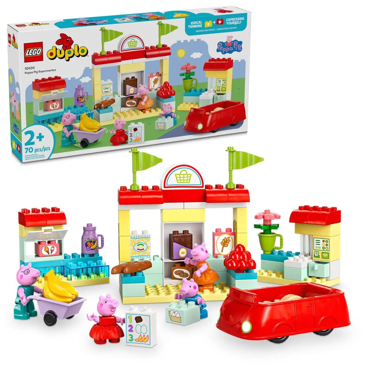 Lego 10434 Duplo Peppa Pig Supermarket Building Toy 70 Pcs