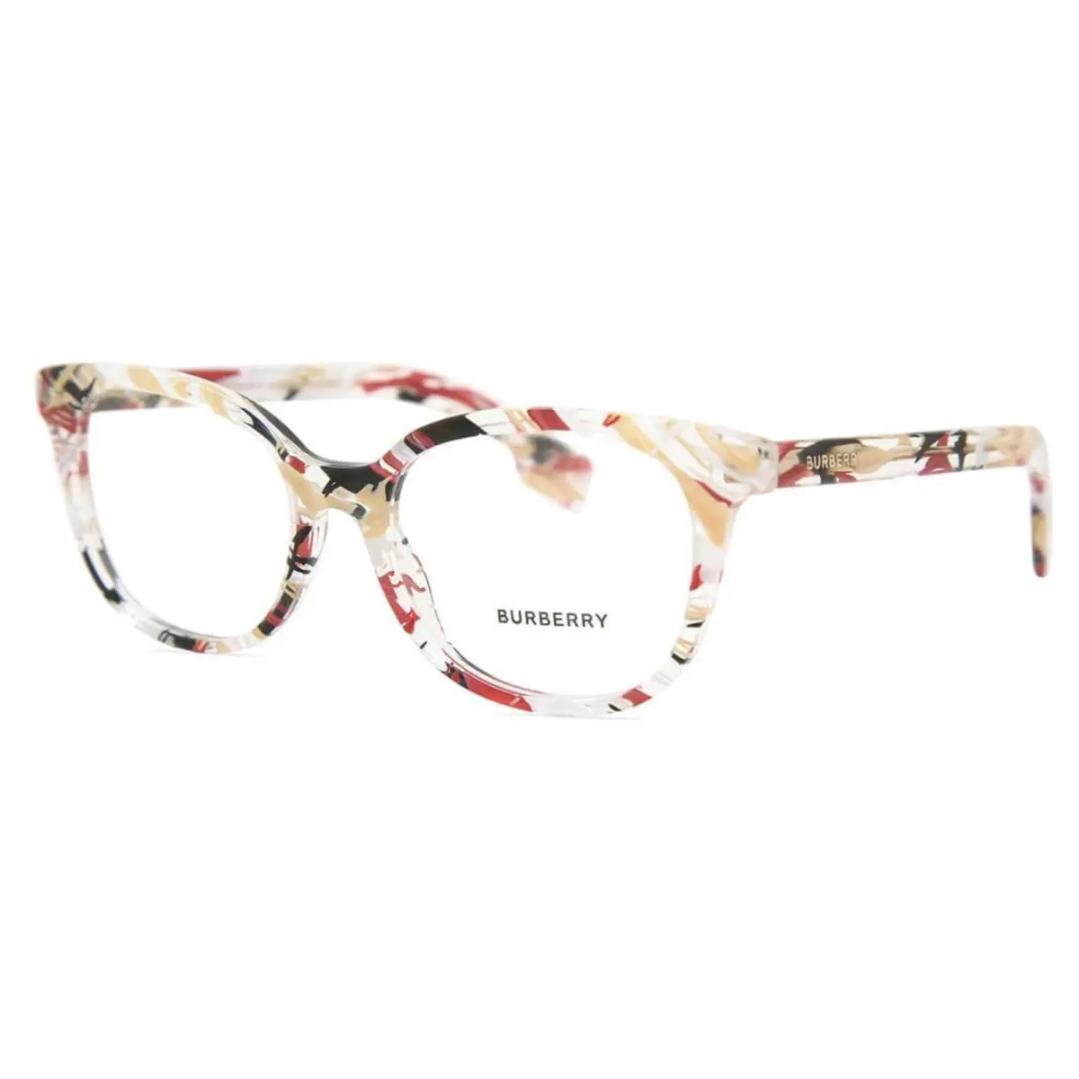 Burberry Eyeglasses B 2291 3792 51-17 Crystal Beige Black Red Striped Frames