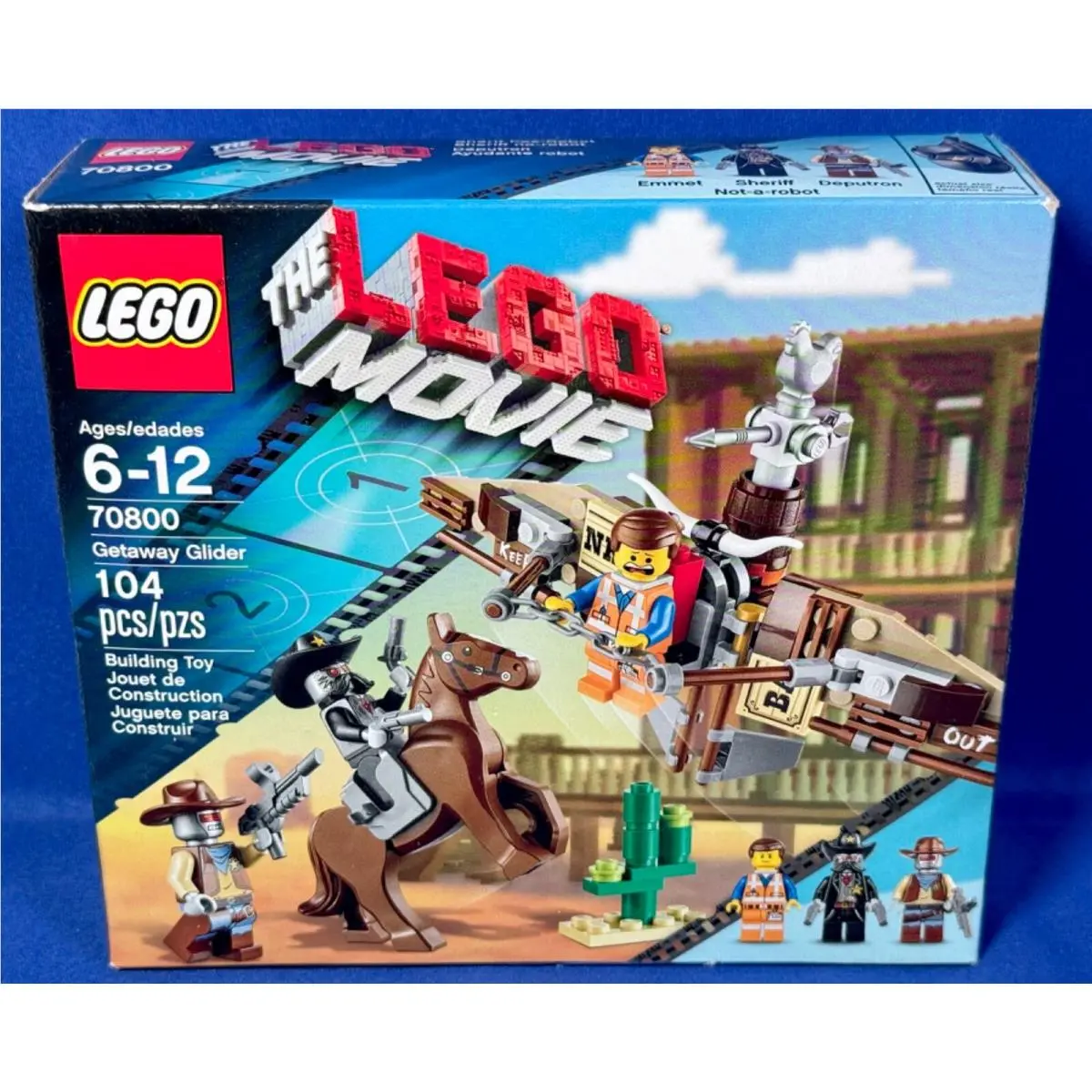 Getaway Glider Lego Movie 70800 Building Set Sheriff Not-a-robot Deputron Horse