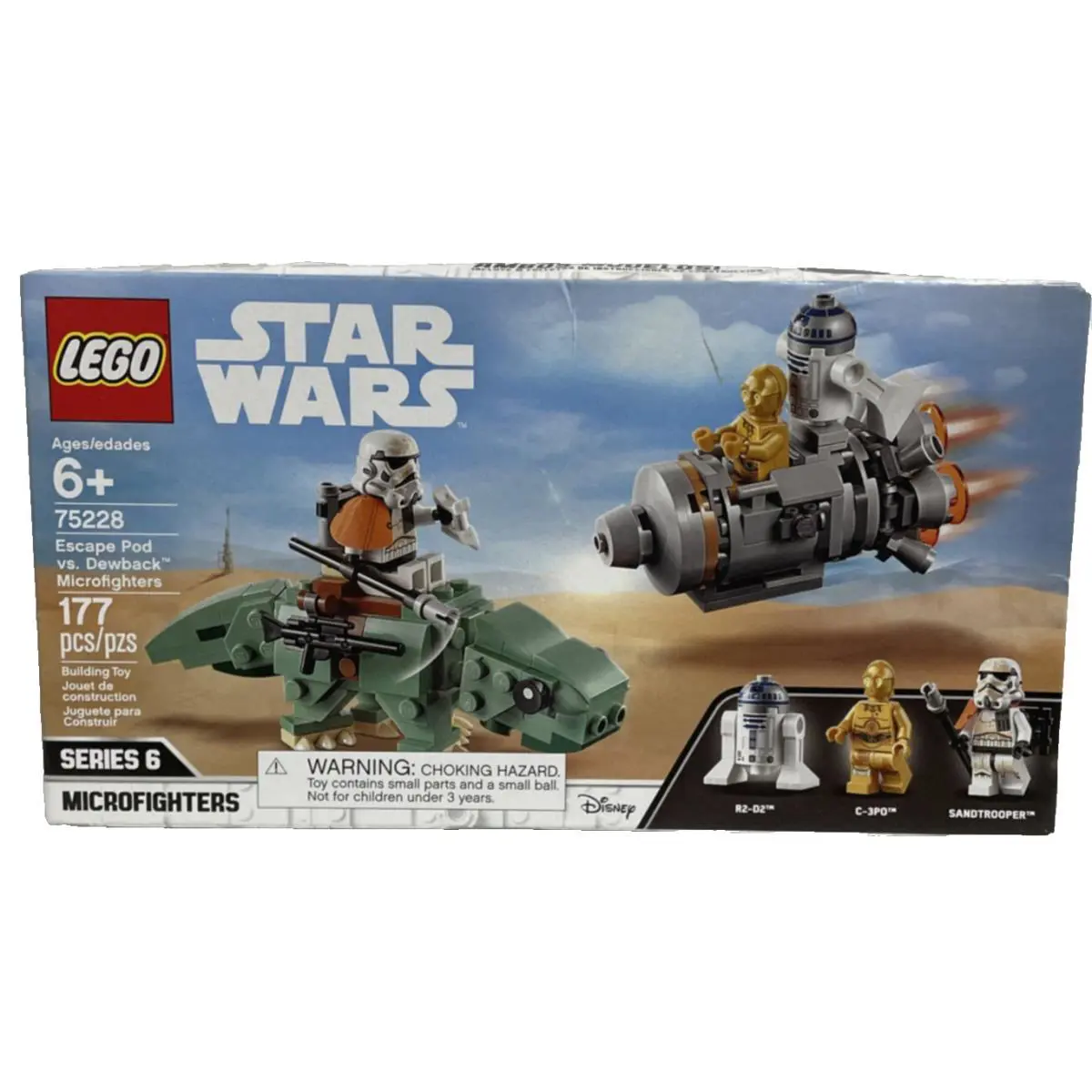 Lego Star Wars Escape Pod Vs. Dewback Microfighters Set 75228