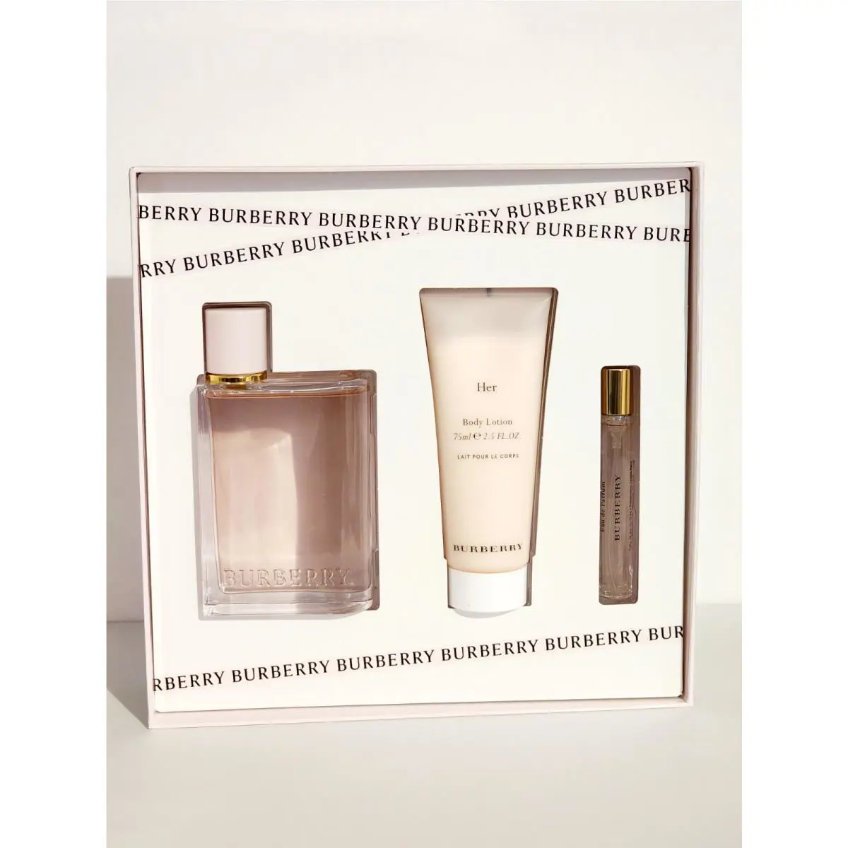 Burberry Her 3PC Gift Set 3.4OZ Edp Spray For Women