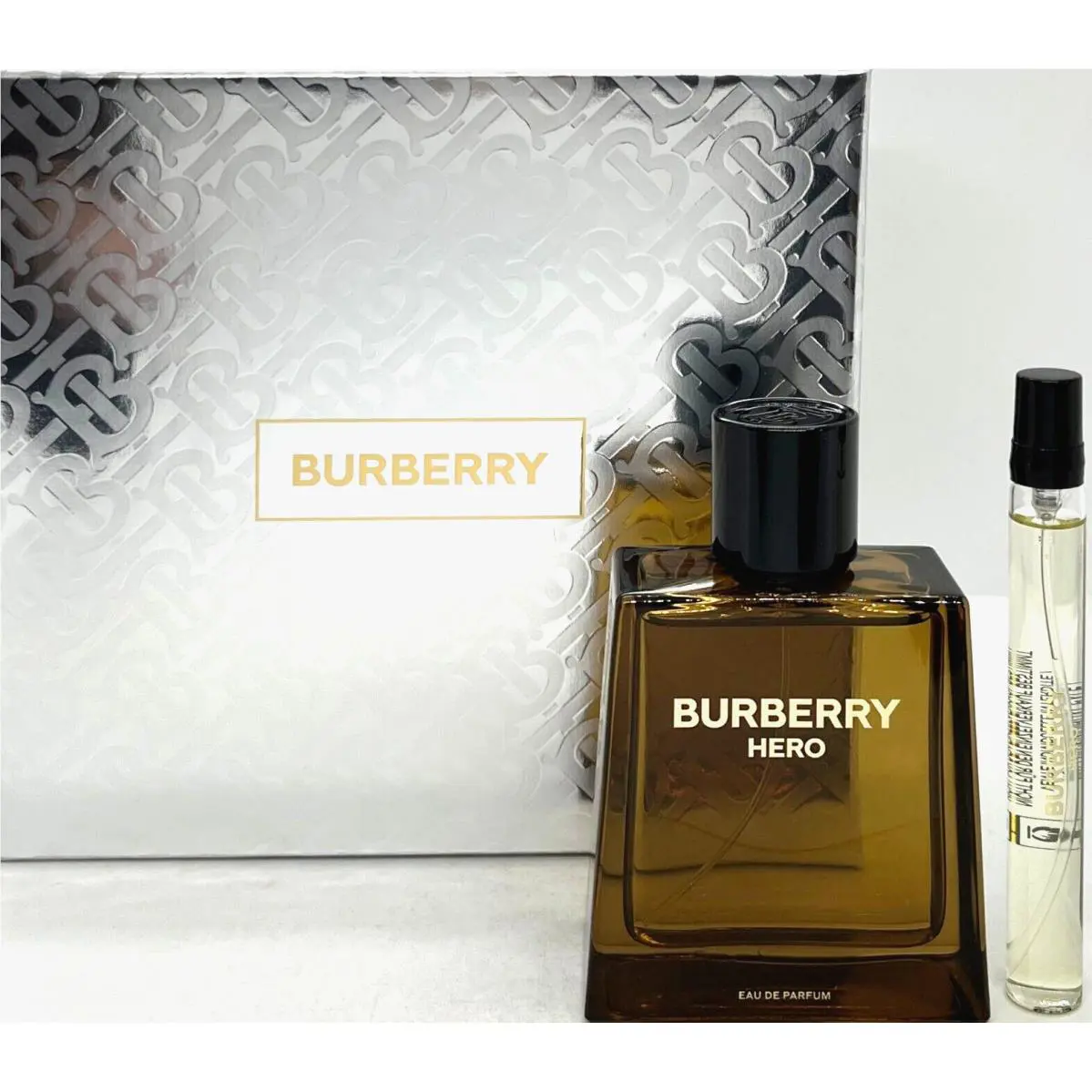 Burberry Hero 2 Pcs Gift Set For Men Edp Spray 3.3 Oz Mini Pen 0.33 Oz