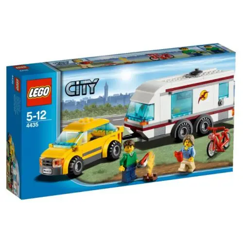 Lego Car and Caravan 4435 Town Minifigure Building Set