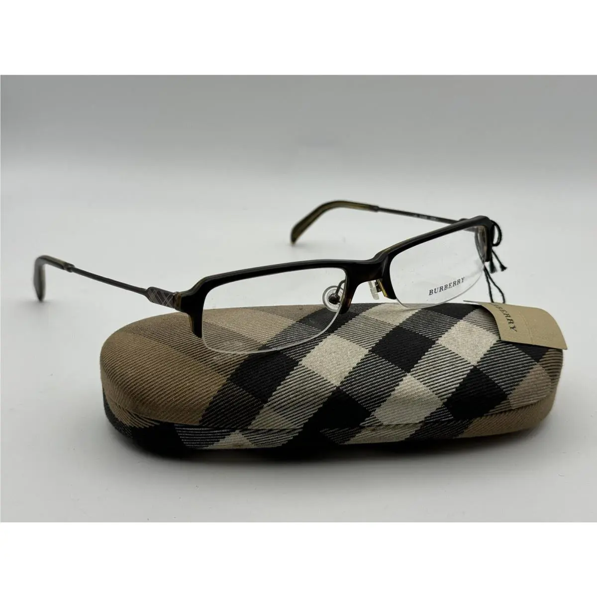 Burberry Women`s Brown Plaid Tortoise Shell Eyeglasses B 8456 0RS8