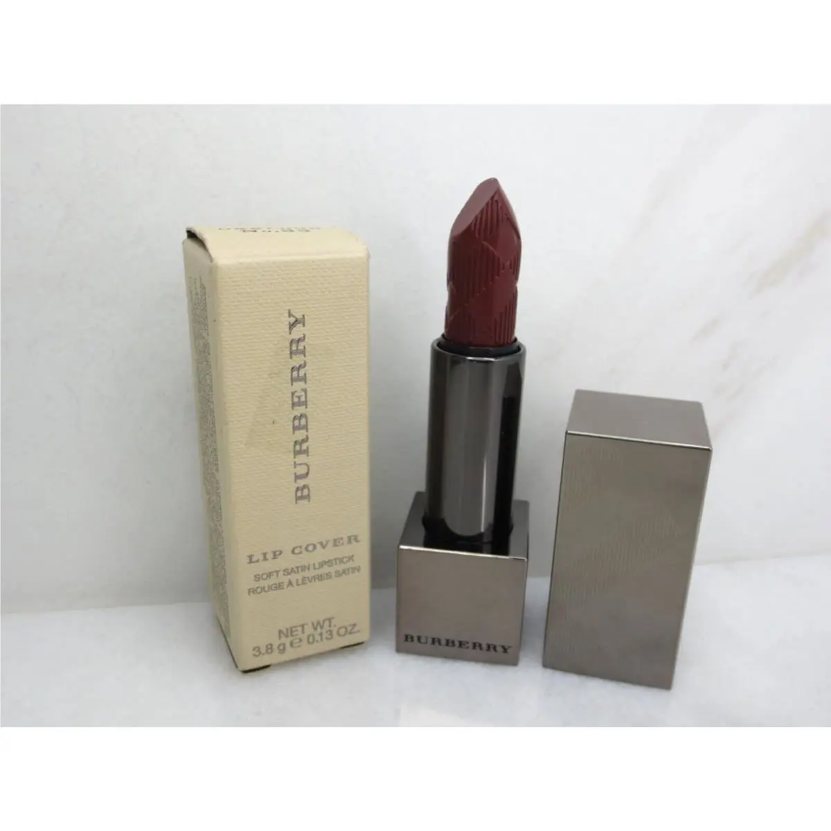 Burberry Lip Cover Soft Satin Lipstick Oxblood 33 0.13 OZ Boxed