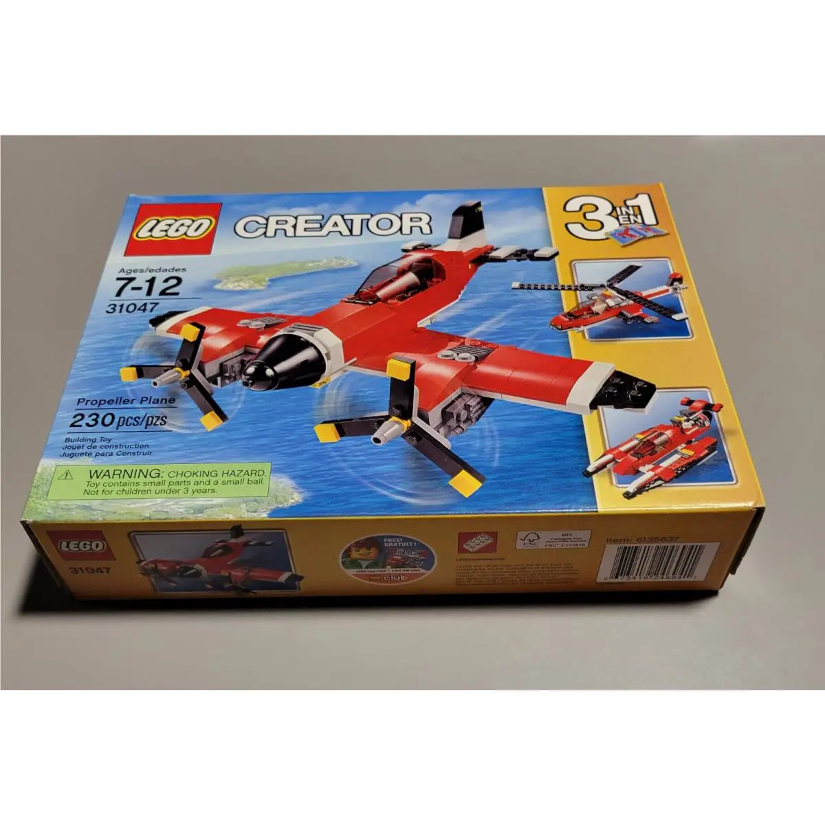 Lego Creator Propeller Plane 31047 Nisb Retired Set