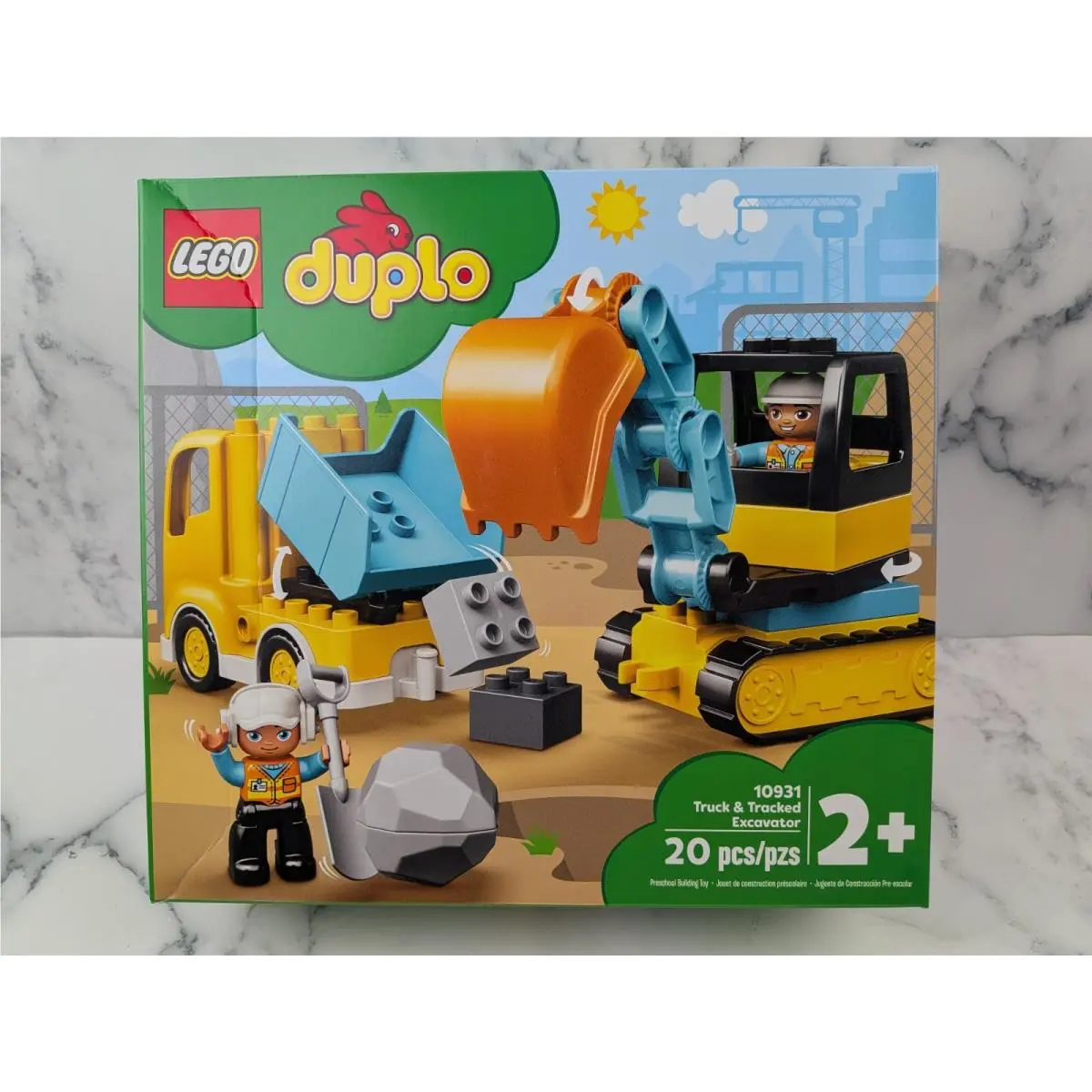 Lego Duplo Truck Tracked Excavator Construction Vehicle Building Set 10931