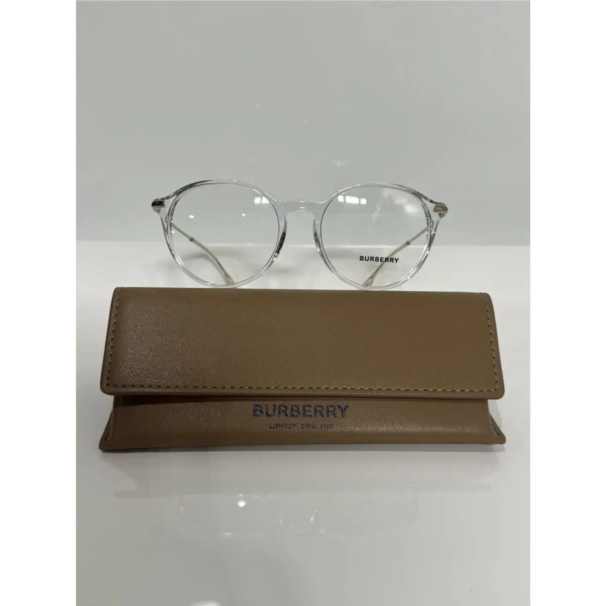 Burberry 2365 3024 Crystal Pink Round Acetate Eyeglasses 51mm