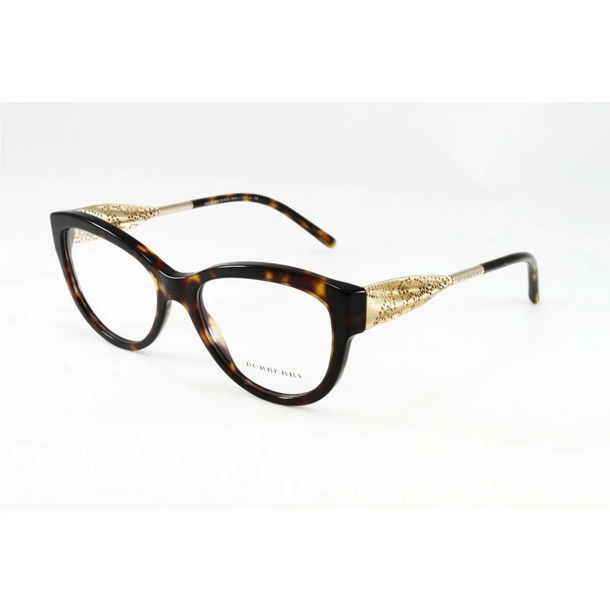 Burberry BE2210-3002 Women`s Cat Eye Eyeglasses Dark Havana 53mm