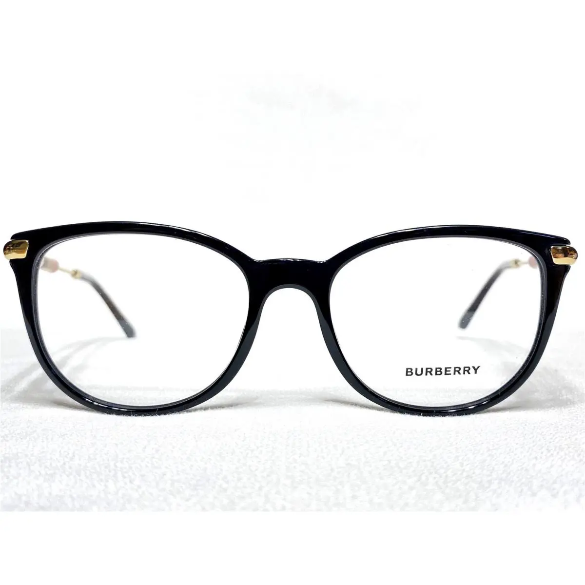 Burberry B2255Q 3001 Womens Black Gold Modern Eyeglasses Frames 53/18