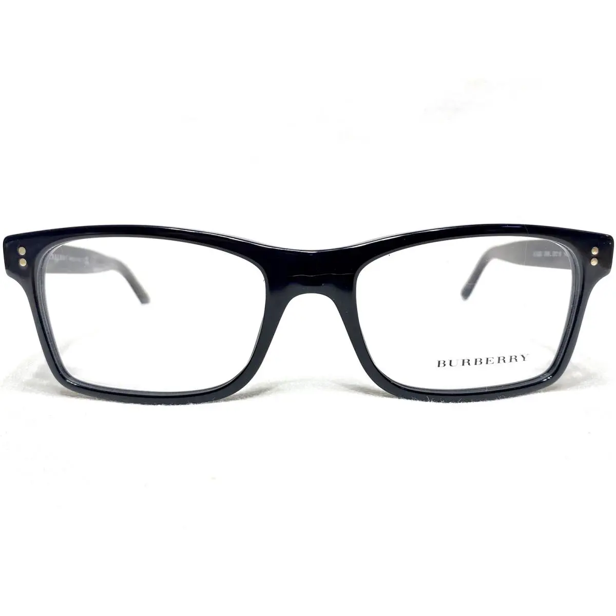 Burberry B2222 3595 Mens Black Rectangle Designer Eyeglasses Frames 53/18