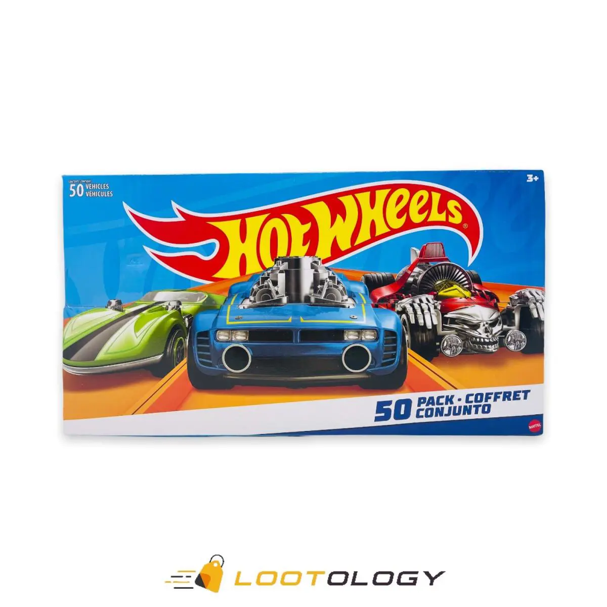 Hot Wheels V6697 50 Car Pack of 1:64 Scale Vehicles Assorted Colors Exclusive - Multi-Color