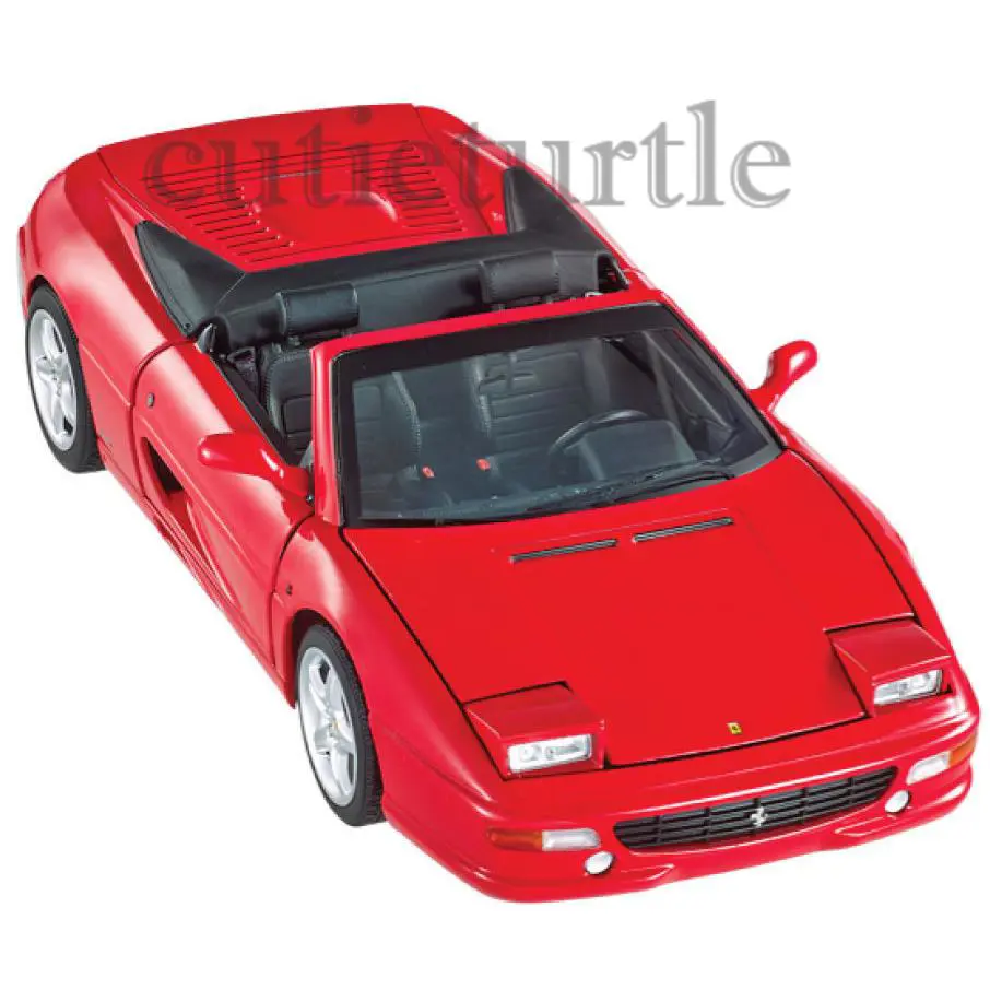 Hot Wheels Elite Ferrari F355 Spider Convertible 1:18 Diecast Model Red BLY34 - Red