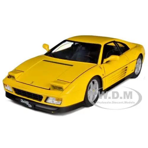 1989 Ferrari 348 TB Yellow Elite Edition 1/18 Diecast Model Car Hot Wheels V7437