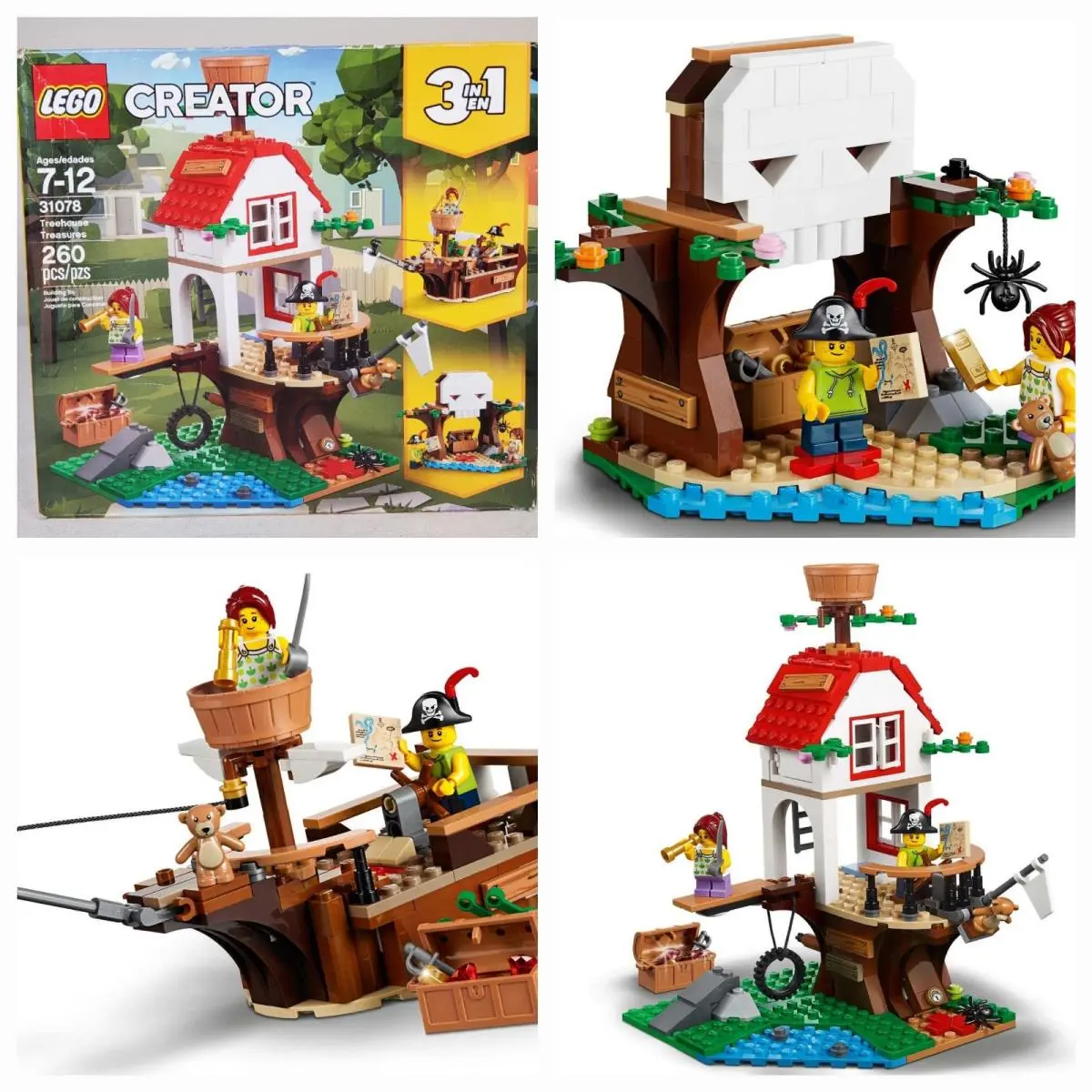 Lego Creator Treehouse Treasures 3-in-1 Set 31078 Retired 2018 Box