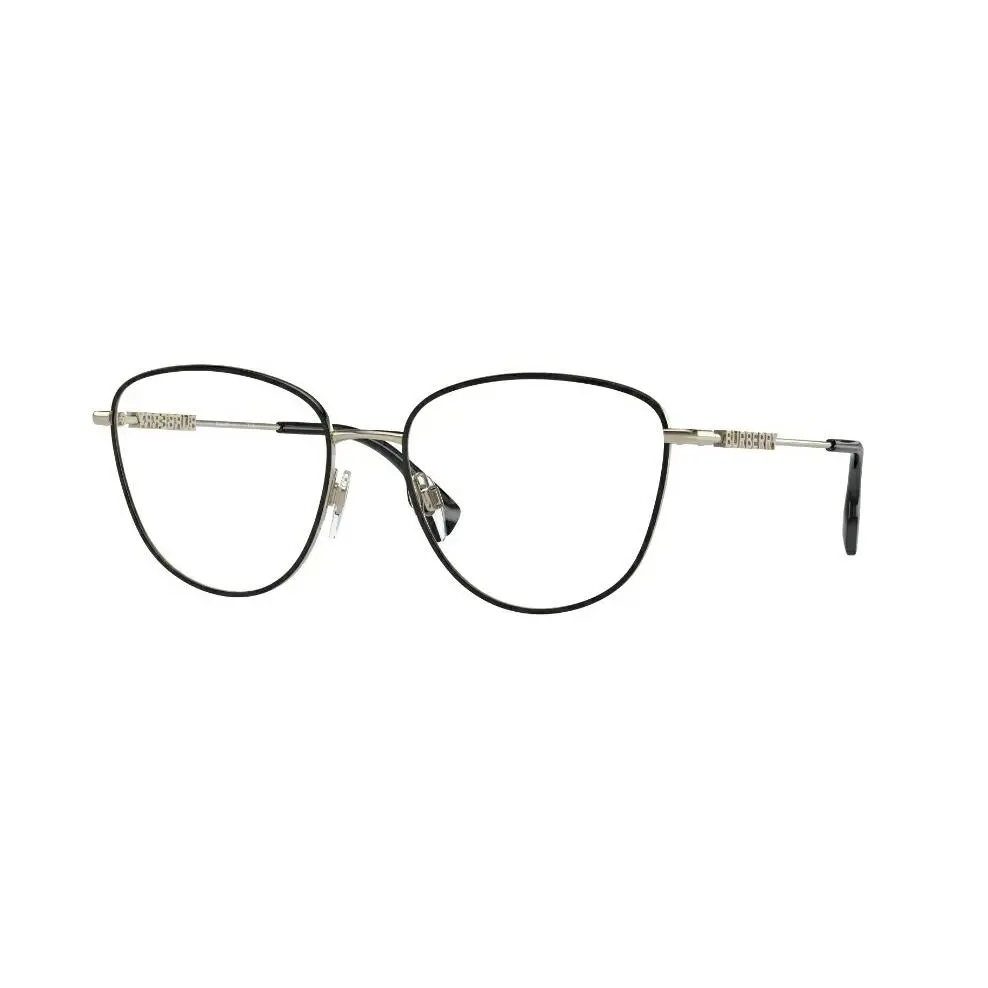 Burberry BE1376 1109 Virginia Black Metal Frame 55 mm Demo Lens Eyeglasses