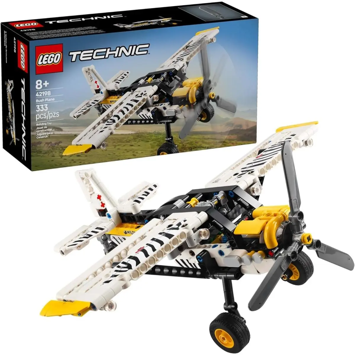 Lego Technic Bush Plane 42198 Buildable Airplane Toy with Spinning Propeller
