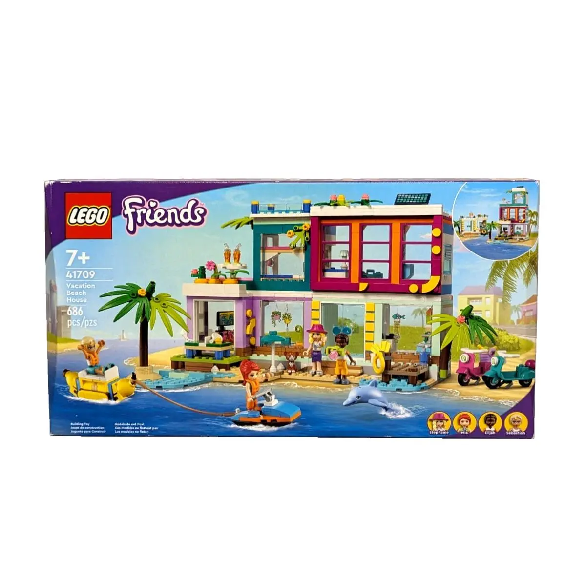 Lego Friends Vacation Beach House 41709 686pcs 4 Minifigs Retired
