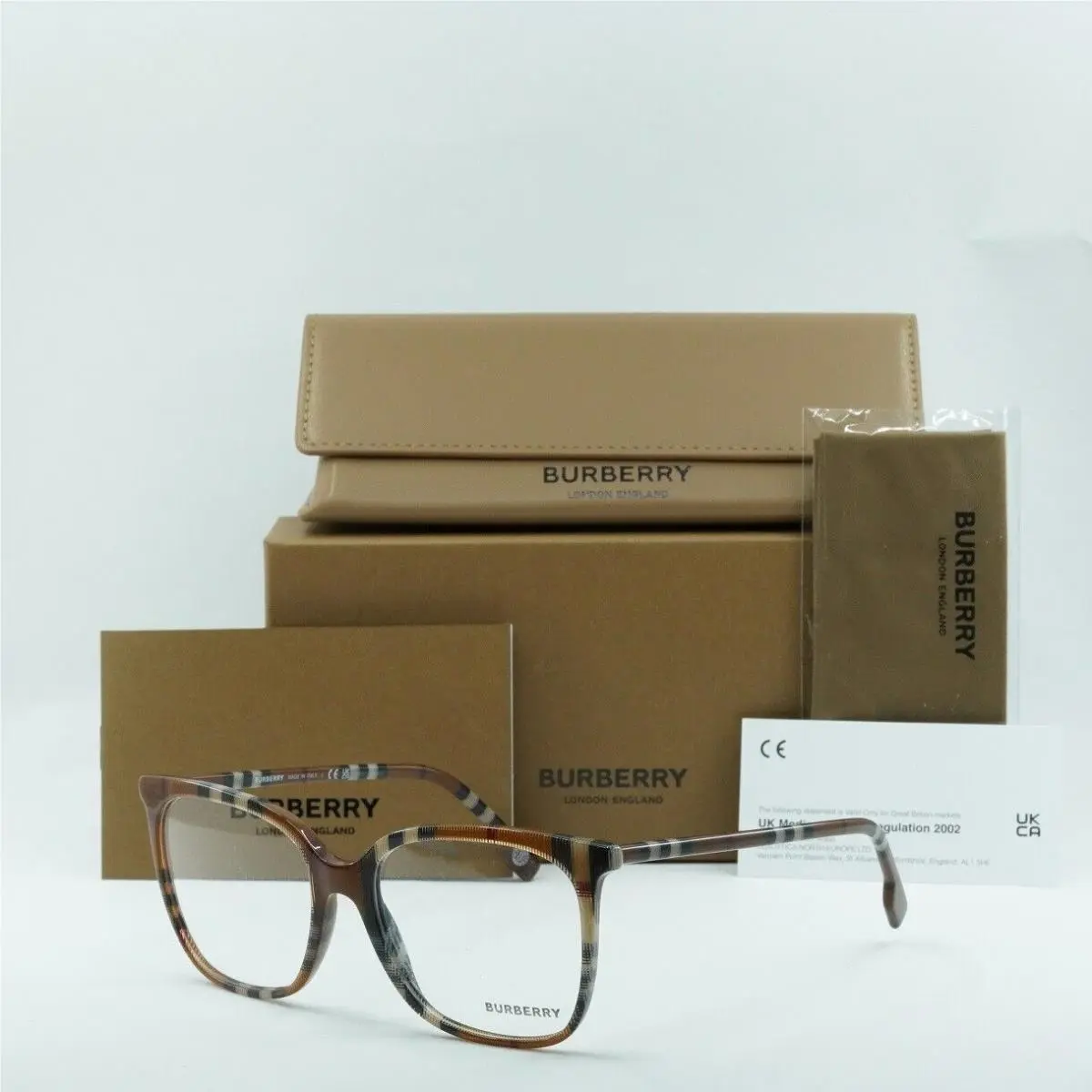 BE2367 3966 Check Brown 54mm Eyeglasses by Burberry