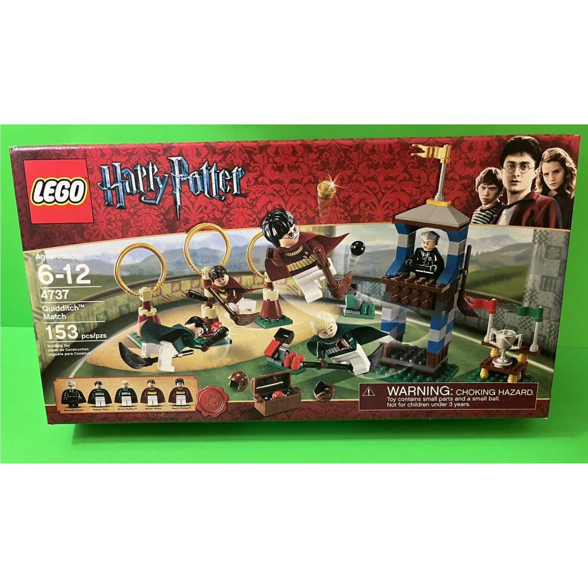 Lego 4737 Harry Potter Quidditch Match Retired Hooch Malfoy Flint