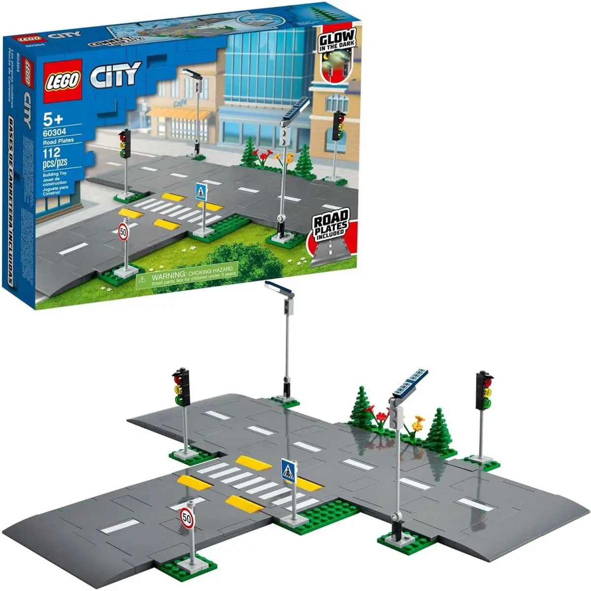Lego City Road Plates 60304 - Building Toy Set Featuring Traffic Lights
