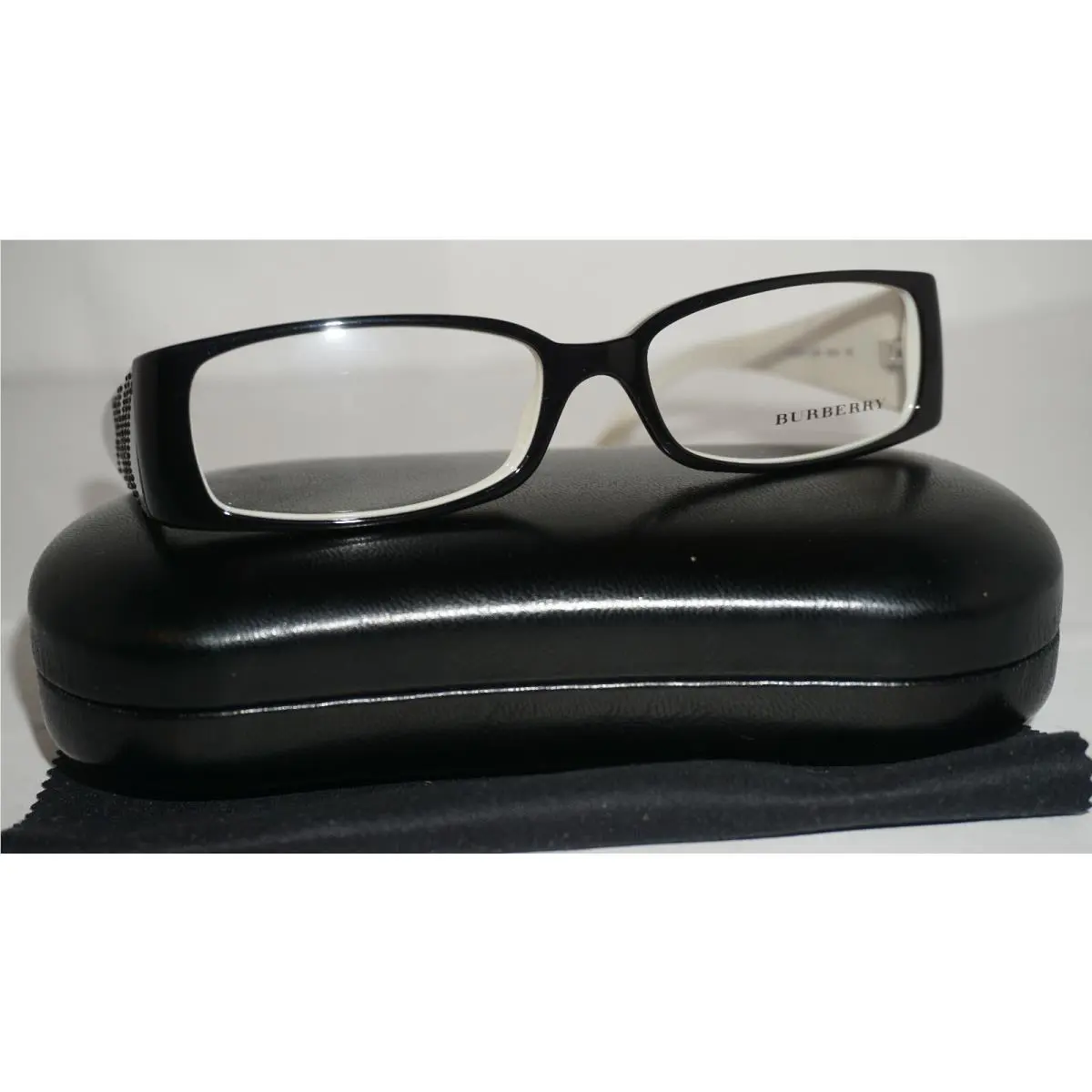 Burberry Eyeglasse Black White B2029-B 3066 52 15 135