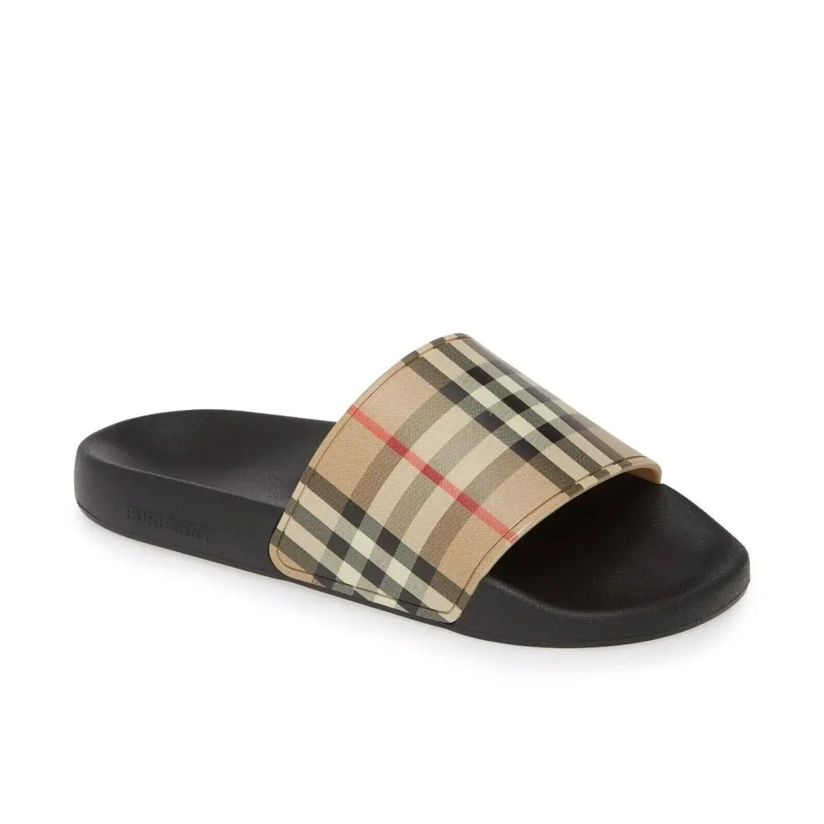 Burberry Kids Mini Furley Check Slide Toddler/little Kid Archive Beige Sz-11.5