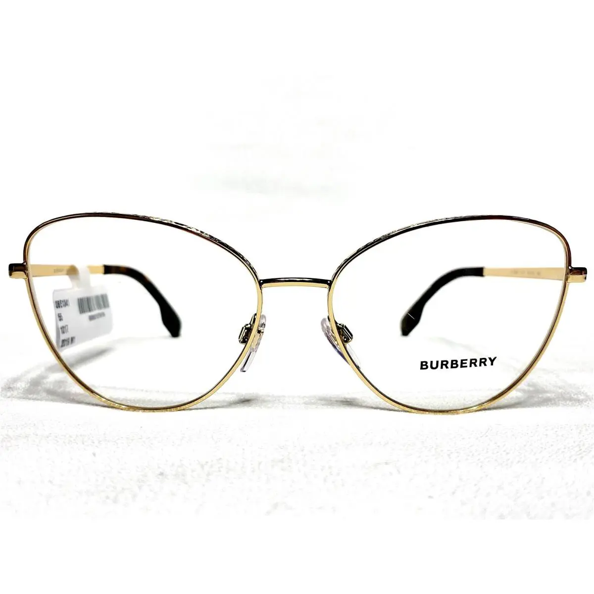 Burberry B1341 1017 Womens Gold Modern Cats Eye Eyeglasses Frames 55/16 140