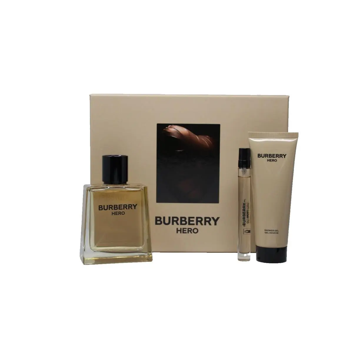 Burberry Hero 3 Piece Gift Set Eau DE Toilette Natural Spray 100 ML/3.3 Fl.oz