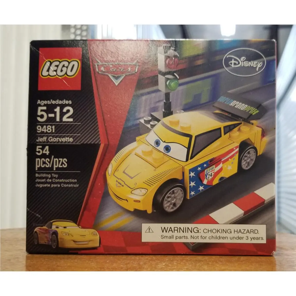Lego 9481 Disney Cars Jeff Gorvette Toyko World Grand Prix Race Fast Yellow Usa