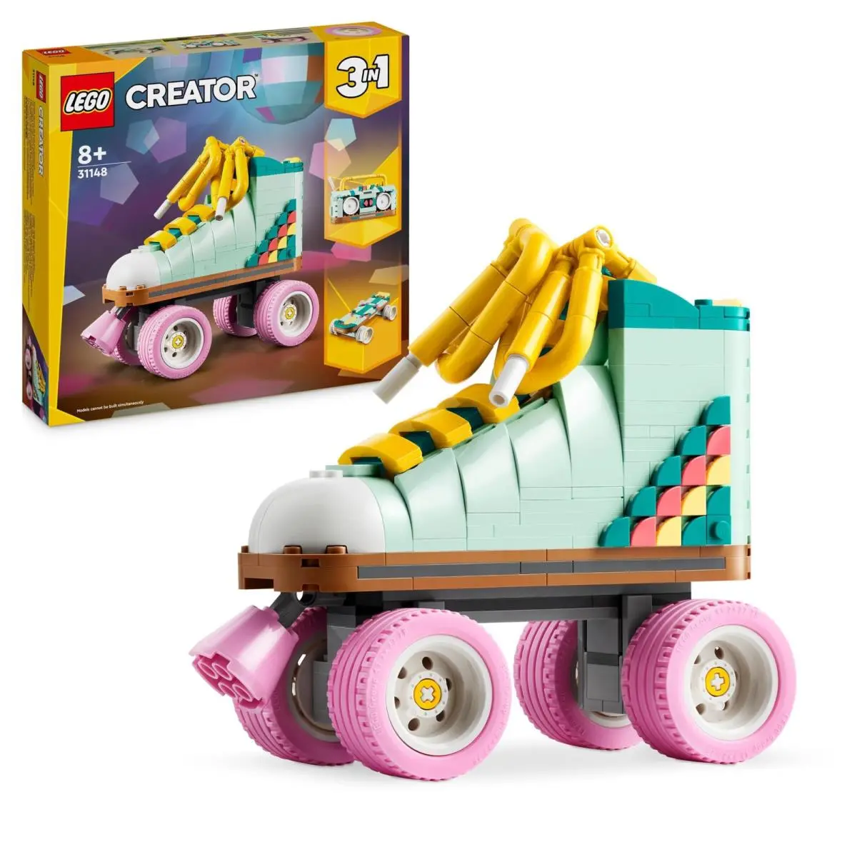 Lego Creator 3in1 Retro Roller Skate to Mini Skateboard Toy to Boom Box Radio S