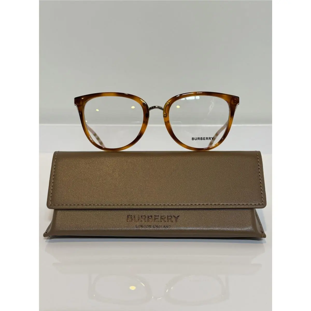 Burberry 2366U 4019 Light Havana Cateye Acetate Woman Eyeglasses 51mm