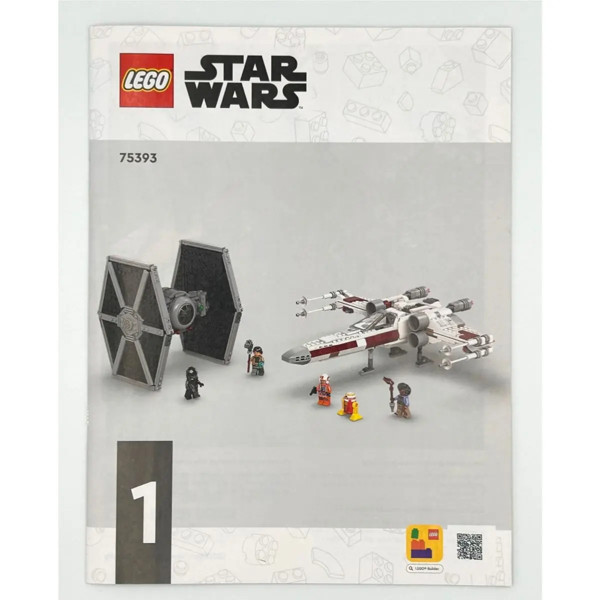 Lego Star Wars 75393 Tie Fighter X‑wing Mash‑up Bags Manual - No Box