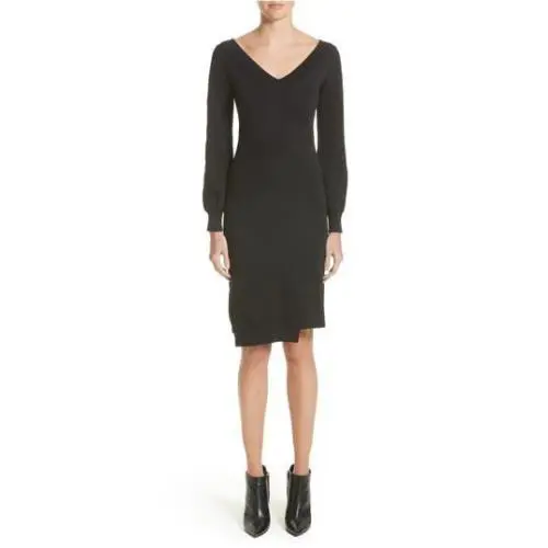 Burberry Marro Knit Dress Size Medium - Black Bandage Stretch