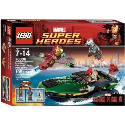 Lego 76006 Marvel Super Heroes Iron Man Extremis Sea Port Battle Box