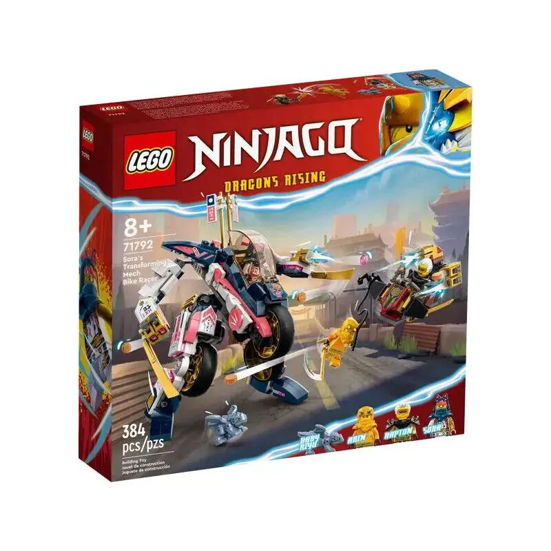 Lego Sora`s Transforming Mech Bike Racer 71792 Ninjago Minifigure Building Set - Multicolor